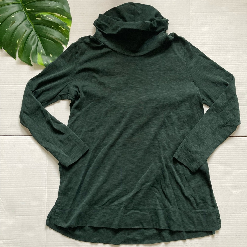 Womens J Jill Cowl neck tunic shirt size medium green